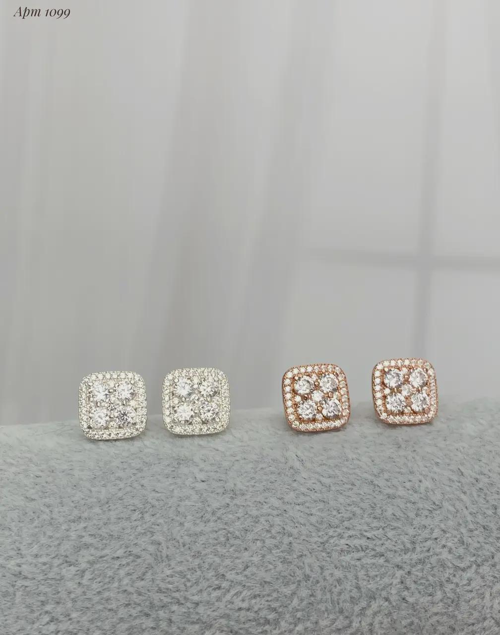 Elegant Square Cut Stud Earrings | Gift for Her