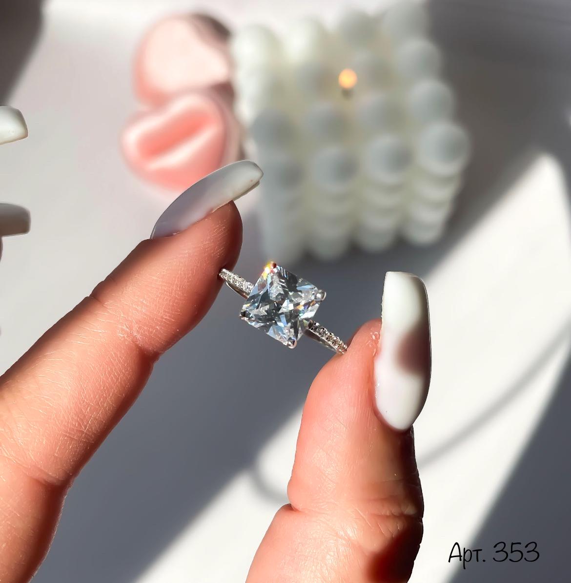 Classic Engagement Ring | Sterling Silver CZ Ring |Sparkling Stone