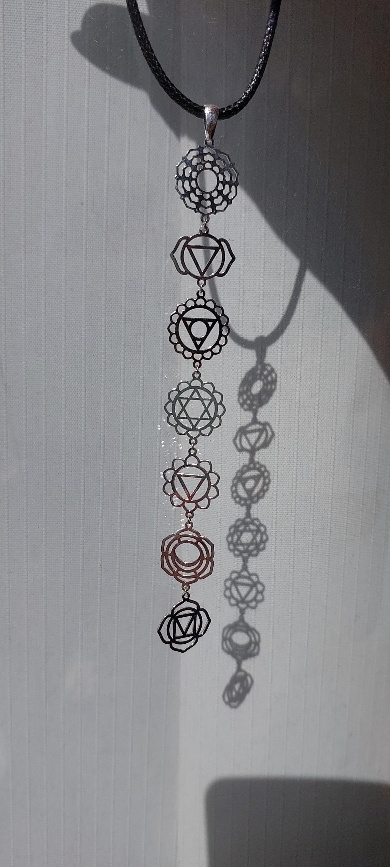 7 Chakra Necklace | Chakra Pendant | Yoga Spiritual Jewelry | Energy Healing Gift | Meditation Necklace for Her