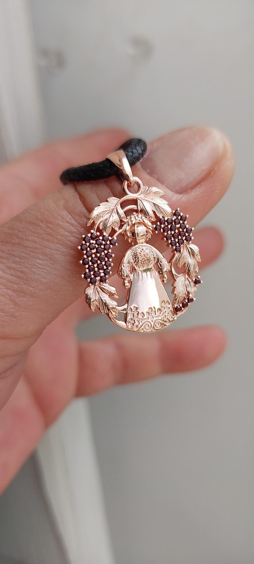 Motanka Doll Pendant | Ukrainian Folk Charm in 925 Sterling Silver | Slavic Amulet Necklace