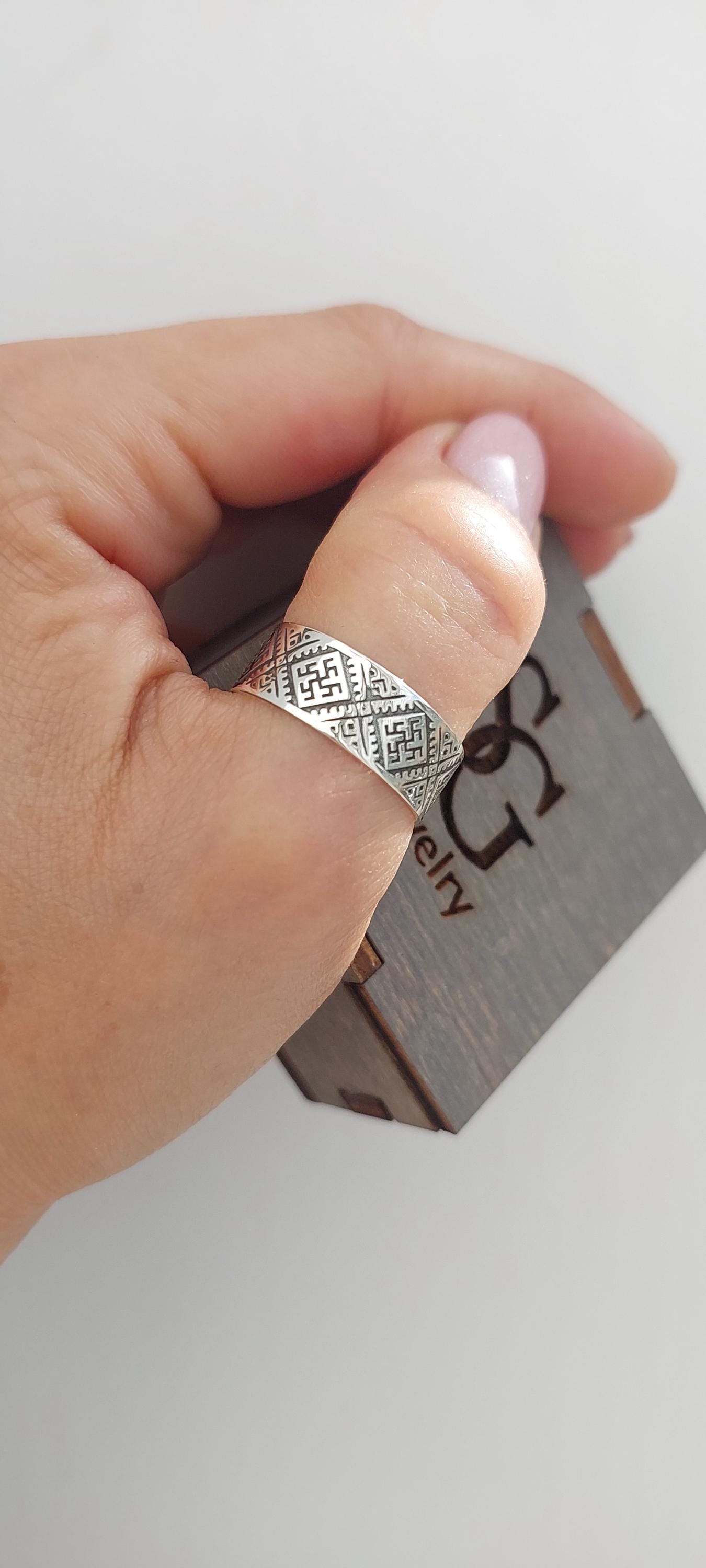Boho Style Band Ring | Ethnic Pattern Ring | Tribal Engraved Jewelry| Handmade Gift for Her