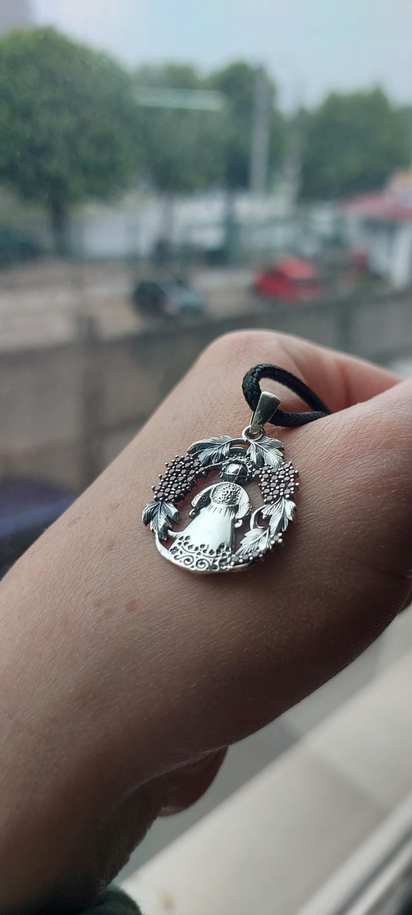 Motanka Doll Pendant | Ukrainian Folk Charm in 925 Sterling Silver | Slavic Amulet Necklace