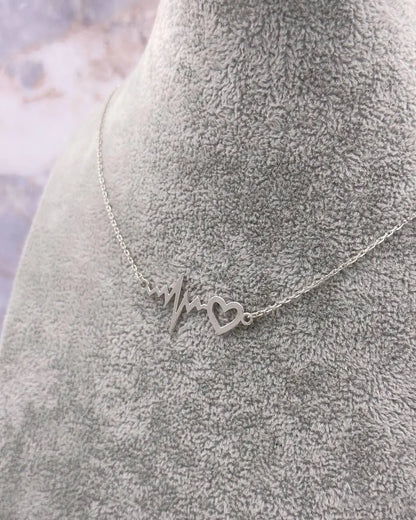 Heartbeat Necklace Nurse Jewelry| Gift for Her| Pulse of Love Necklace