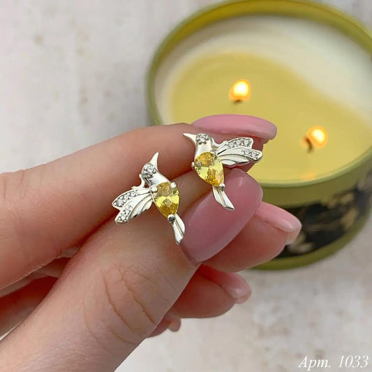 Hummingbird Stud Earrings | Nature-Inspired Jewelry | Bird Earrings