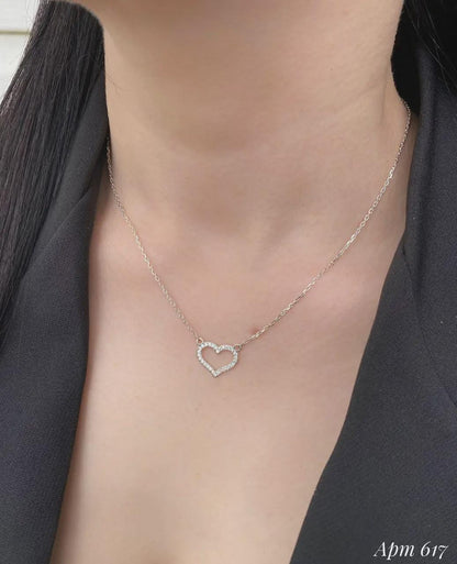 Heart Necklace with Sparkling Details