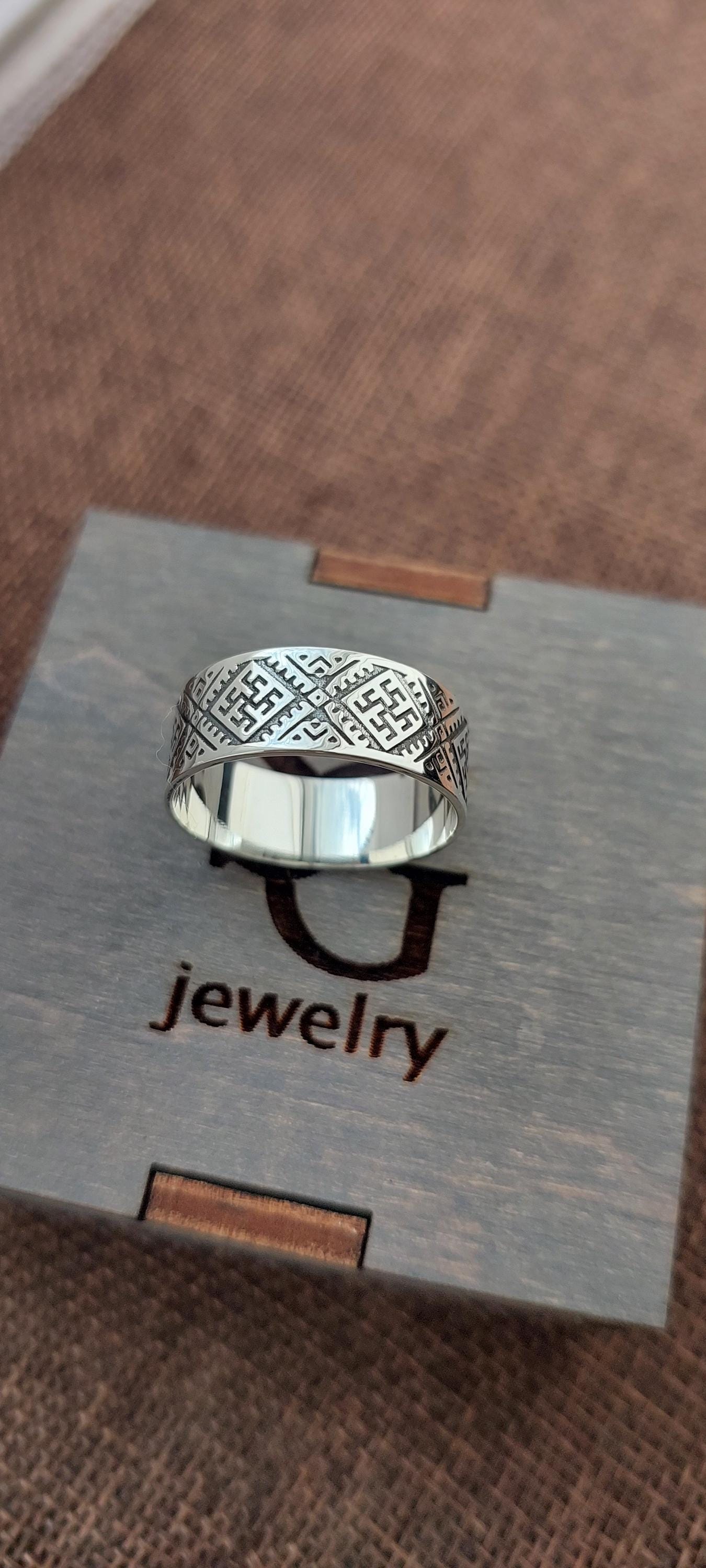 Boho Style Band Ring | Ethnic Pattern Ring | Tribal Engraved Jewelry| Handmade Gift for Her